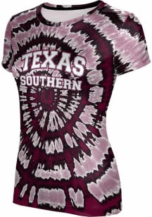 ProSphere Texas Southern Tigers Womens Maroon Tie Dye Short Sleeve T-Shirt