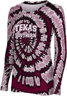 ProSphere Texas Southern Tigers Womens Maroon Tie Dye LS Tee