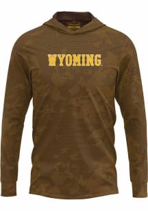 ProSphere Wyoming Cowboys Mens Brown Disrupter Long Sleeve Hoodie