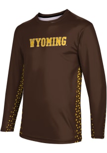 ProSphere Wyoming Cowboys Brown Geometric Long Sleeve T Shirt