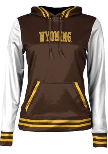 ProSphere Wyoming Cowboys Womens Brown Letterman Hooded Sweatshirt