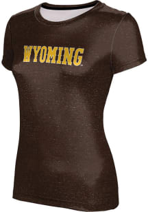ProSphere Wyoming Cowboys Womens Brown Heather Short Sleeve T-Shirt