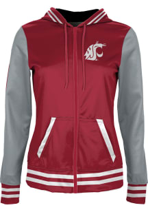 ProSphere Washington State Cougars Womens Red Letterman Light Weight Jacket