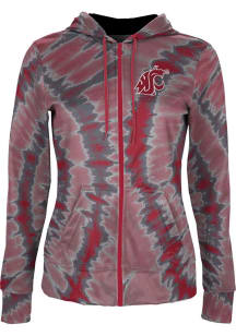 ProSphere Washington State Cougars Womens Red Tie Dye Light Weight Jacket