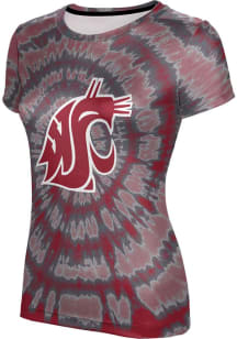 ProSphere Washington State Cougars Womens Red Tie Dye Short Sleeve T-Shirt