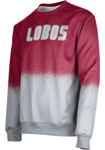 ProSphere New Mexico Lobos Mens Red Spray Long Sleeve Crew Sweatshirt