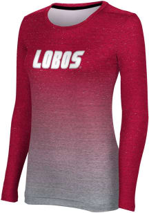 ProSphere New Mexico Lobos Womens Red Ombre LS Tee