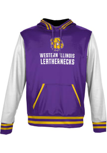 ProSphere Western Illinois Leathernecks Youth Purple Letterman Long Sleeve Hoodie