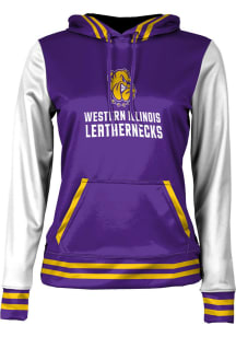 ProSphere Western Illinois Leathernecks Womens Purple Letterman Hooded Sweatshirt
