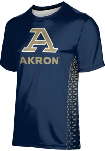 ProSphere Akron Zips Blue Geometric Short Sleeve T Shirt