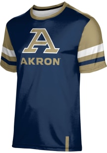 ProSphere Akron Zips Blue Old School Short Sleeve T Shirt