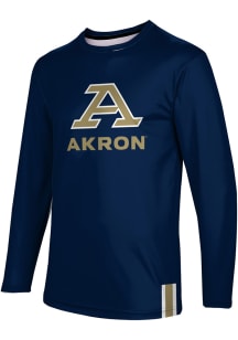 ProSphere Akron Zips Blue Solid Long Sleeve T Shirt