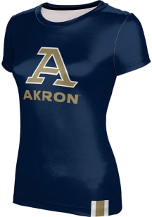 ProSphere Akron Zips Womens Blue Solid Short Sleeve T-Shirt