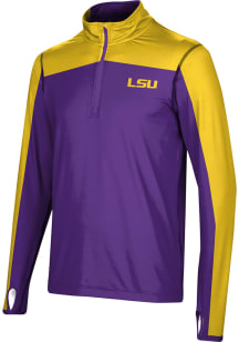 ProSphere LSU Tigers Mens Purple Sharp Long Sleeve 1/4 Zip Pullover