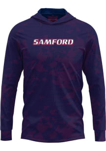 ProSphere Samford University Bulldogs Mens Navy Blue Disrupter Long Sleeve Hoodie
