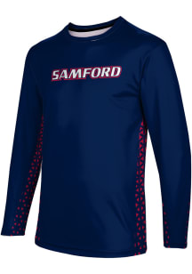 ProSphere Samford University Bulldogs Navy Blue Geometric Long Sleeve T Shirt