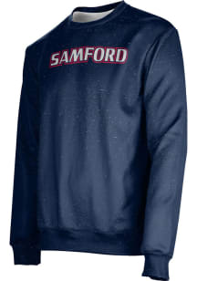 ProSphere Samford University Bulldogs Mens Navy Blue Heather Long Sleeve Crew Sweatshirt