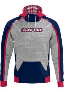 ProSphere Samford University Bulldogs Mens Navy Blue Heritage Long Sleeve Hoodie