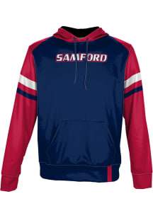 ProSphere Samford University Bulldogs Mens Navy Blue Old School Long Sleeve Hoodie