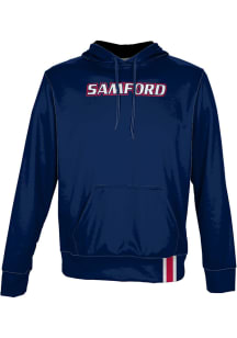 ProSphere Samford University Bulldogs Mens Navy Blue Solid Long Sleeve Hoodie