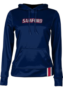 ProSphere Samford University Bulldogs Womens Navy Blue Solid Hooded Sweatshirt