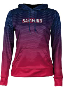 ProSphere Samford University Bulldogs Womens Navy Blue Zoom Hooded Sweatshirt