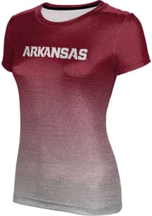ProSphere Arkansas Razorbacks Womens Red Ombre Short Sleeve T-Shirt