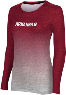 ProSphere Arkansas Razorbacks Womens Red Ombre LS Tee