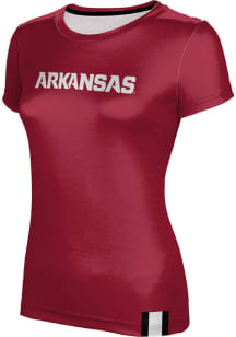 ProSphere Arkansas Razorbacks Womens Red Solid Short Sleeve T-Shirt