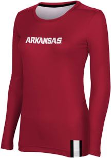 ProSphere Arkansas Razorbacks Womens Red Solid LS Tee
