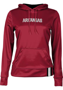 ProSphere Arkansas Razorbacks Womens Red Solid Hooded Sweatshirt