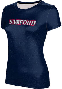 ProSphere Samford University Bulldogs Womens Navy Blue Heather Short Sleeve T-Shirt