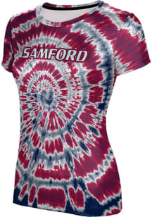 ProSphere Samford University Bulldogs Womens Navy Blue Tie Dye Short Sleeve T-Shirt