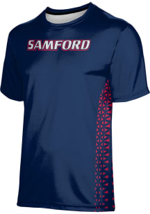 ProSphere Samford University Bulldogs Youth Navy Blue Geometric Short Sleeve T-Shirt