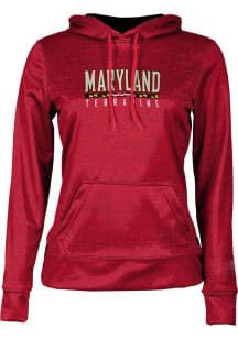 ProSphere Maryland Terrapins Womens Red Heather Hooded Sweatshirt