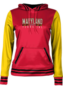 ProSphere Maryland Terrapins Womens Red Letterman Hooded Sweatshirt