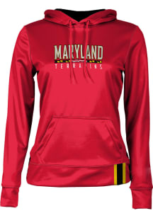 ProSphere Maryland Terrapins Womens Red Solid Hooded Sweatshirt