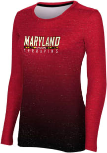 ProSphere Maryland Terrapins Womens Red Ombre LS Tee