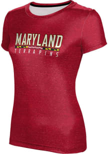 ProSphere Maryland Terrapins Womens Red Heather Short Sleeve T-Shirt