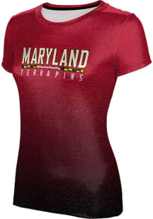 ProSphere Maryland Terrapins Womens Red Ombre Short Sleeve T-Shirt