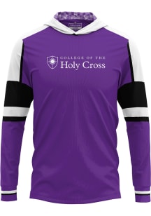 ProSphere Holy Cross Crusaders Mens Purple Throwback Long Sleeve Hoodie