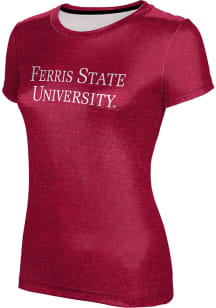 ProSphere Ferris State Bulldogs Womens Red Heather Short Sleeve T-Shirt