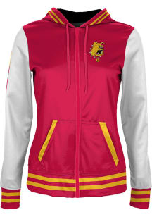 ProSphere Ferris State Bulldogs Womens Red Letterman Light Weight Jacket