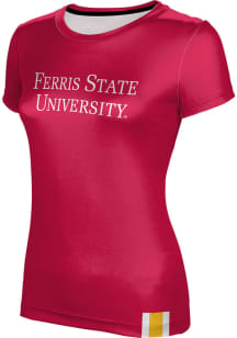 ProSphere Ferris State Bulldogs Womens Red Solid Short Sleeve T-Shirt