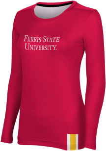 ProSphere Ferris State Bulldogs Womens Red Solid LS Tee