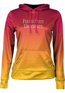ProSphere Ferris State Bulldogs Womens Red Zoom Hooded Sweatshirt