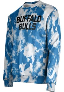 ProSphere Buffalo Bulls Mens Blue Grunge Long Sleeve Crew Sweatshirt