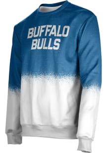 ProSphere Buffalo Bulls Mens Blue Spray Long Sleeve Crew Sweatshirt