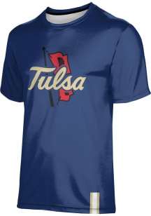 ProSphere Tulsa Golden Hurricane Youth Navy Blue Solid Short Sleeve T-Shirt