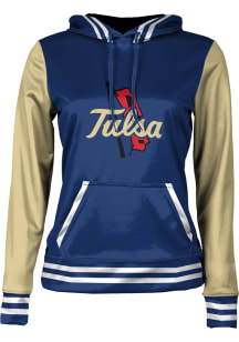 ProSphere Tulsa Golden Hurricane Womens Navy Blue Letterman Hooded Sweatshirt